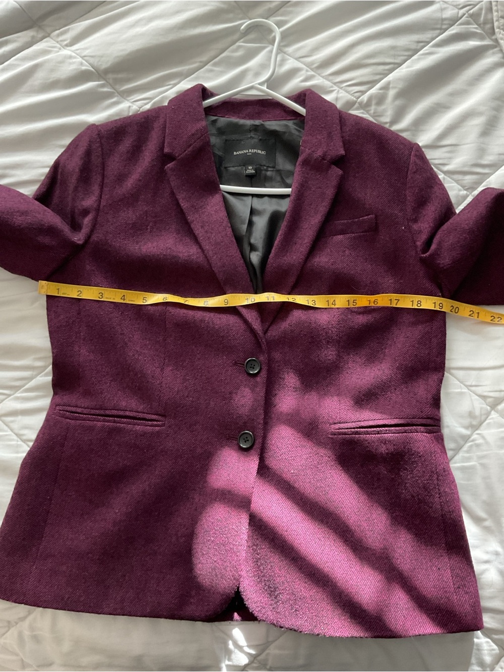 Banana Republic Wool blend Purple Blazer - Picture 4 of 8